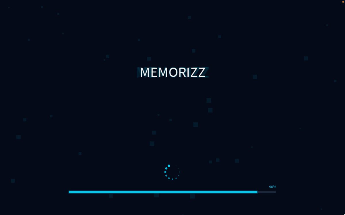 Écran de chargement du jeu Memorizz